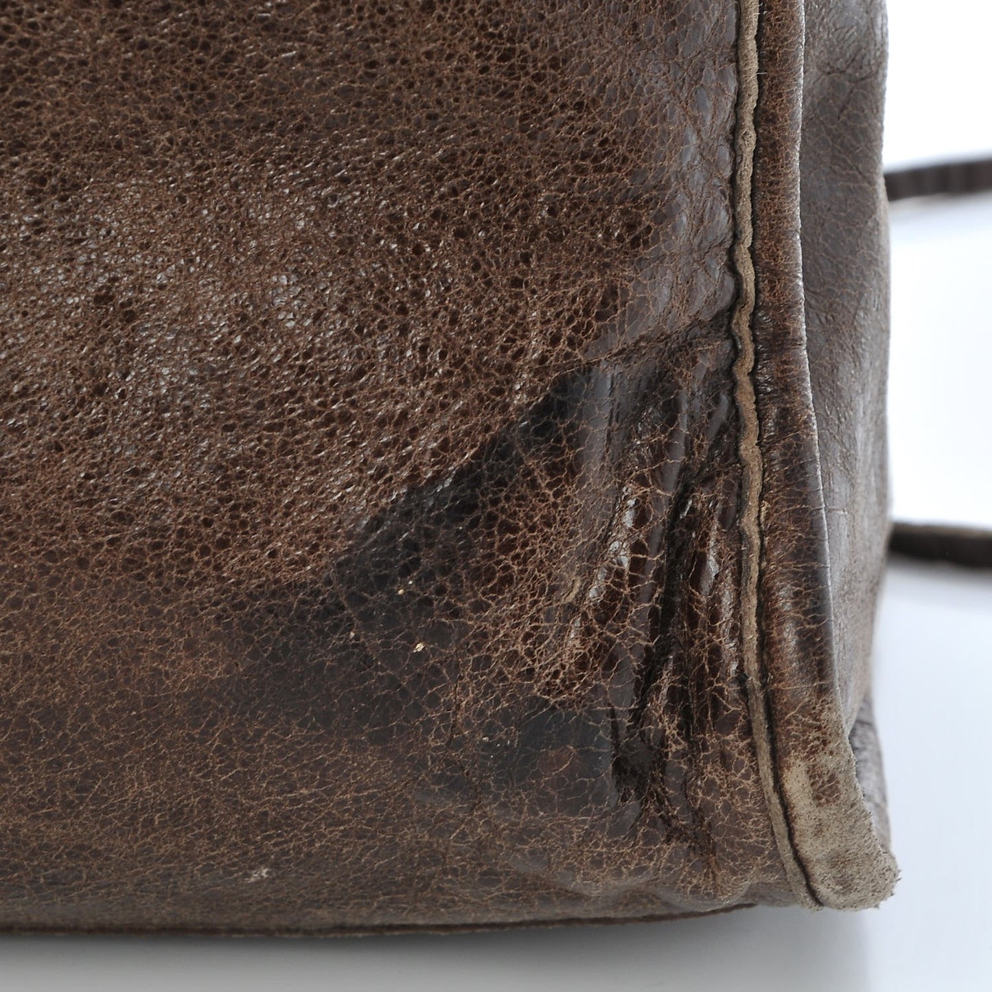 Chevre Classic Hardware City Olive Brown