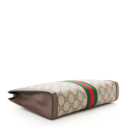 Gucci GG Supreme Monogram Web Ophidia Pouch Brown 4 of 9