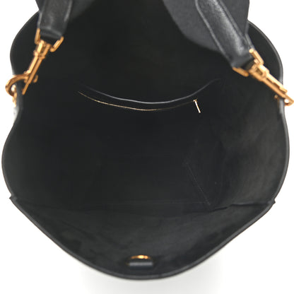 Celine Soft Grained Calfskin Sangle Bucket Bag Black 5 of 9