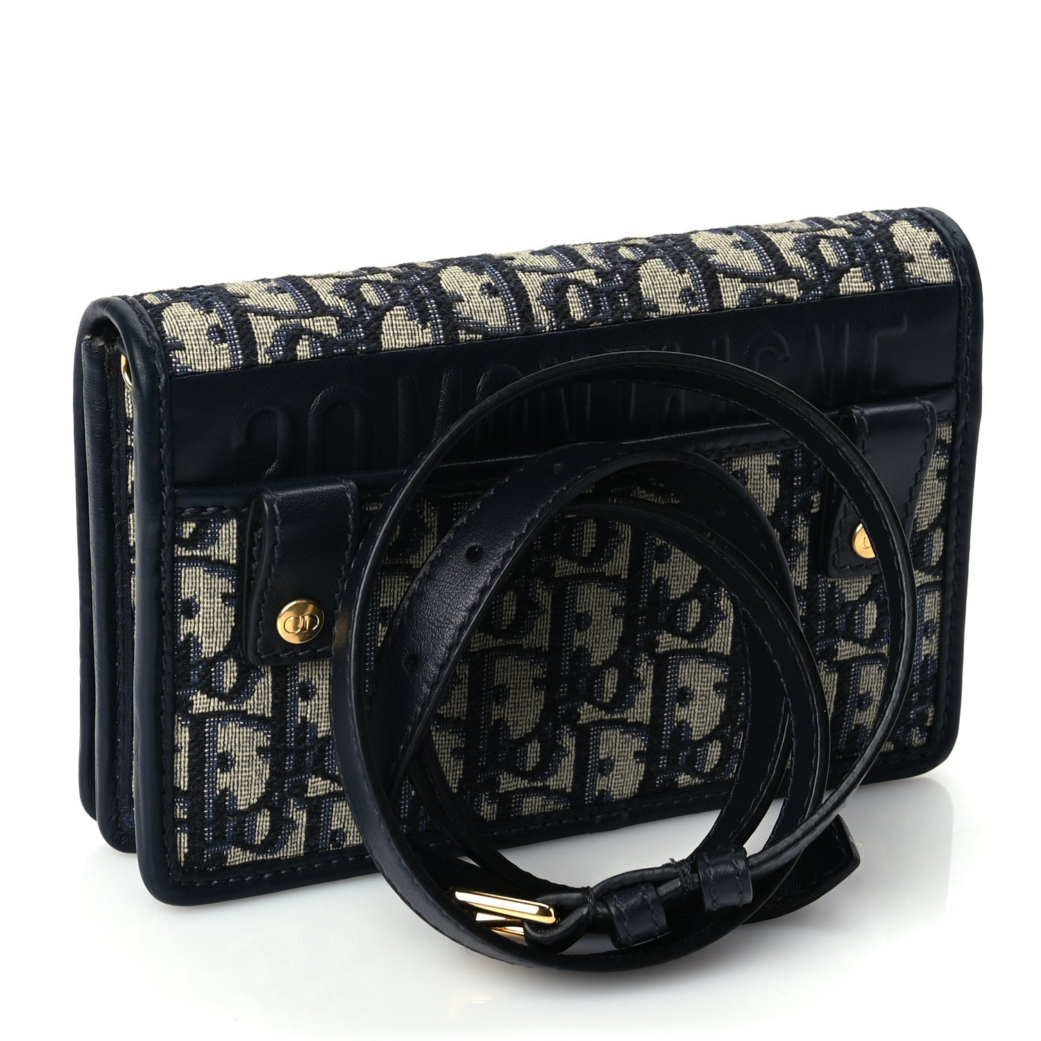 Christian Dior Oblique 30 Montaigne 2-In-1 Pouch Blue 2 of 8