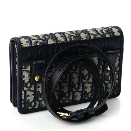 Christian Dior Oblique 30 Montaigne 2-In-1 Pouch Blue 2 of 8