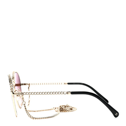 Chanel Chain Pantos Sunglasses 4242 Gold Brown 3 of 9