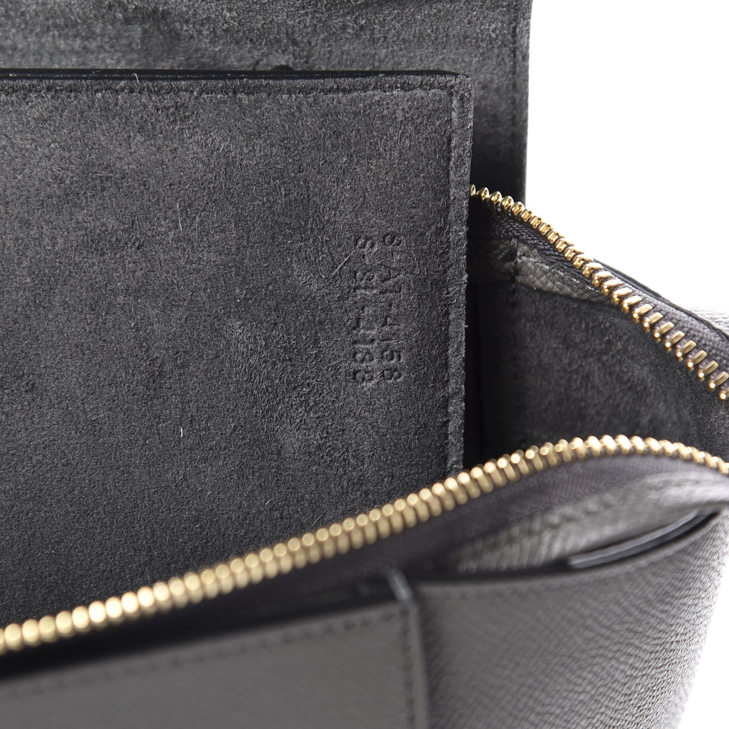 Baby Grained Calfskin Micro Belt Bag Grey