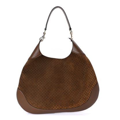 Gucci GG Suede B Large Shoulder Bag Brown 1 of 7