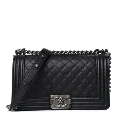Chanel Caviar Quilted Medium Boy Flap Black 1 of 4