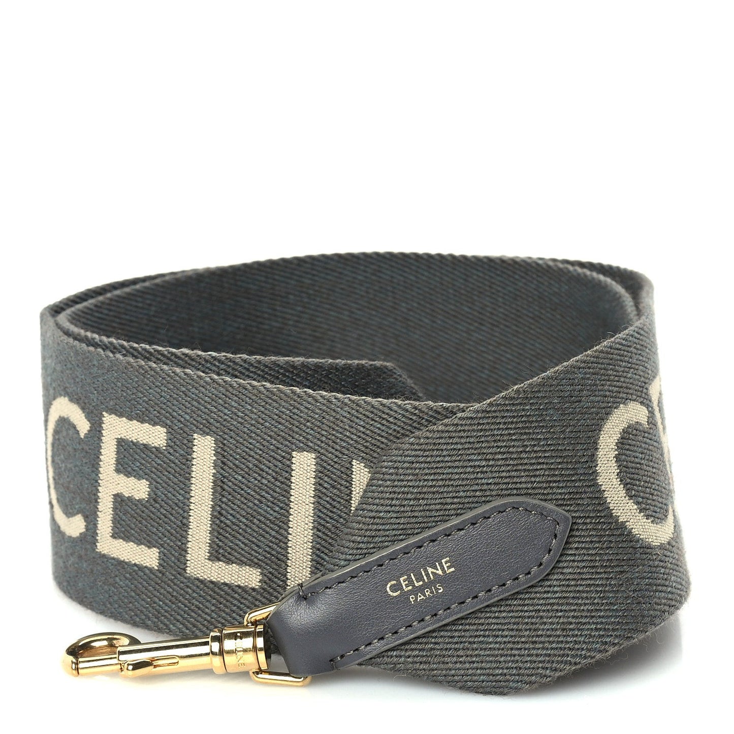 Jacquard Wool Logo Long Strap Grey White