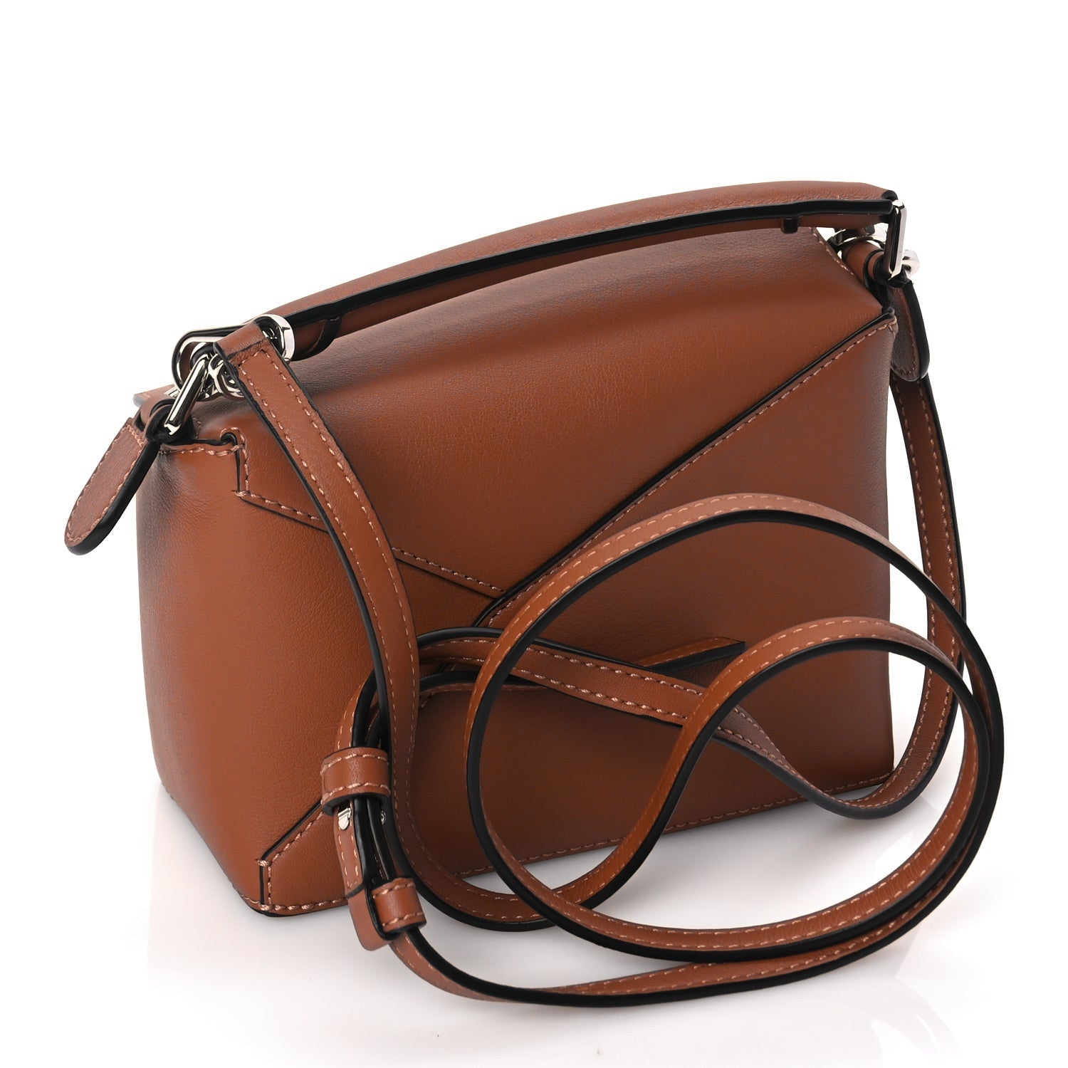 Loewe Calfskin Mini Puzzle Edge Bag Tan 2 of 8