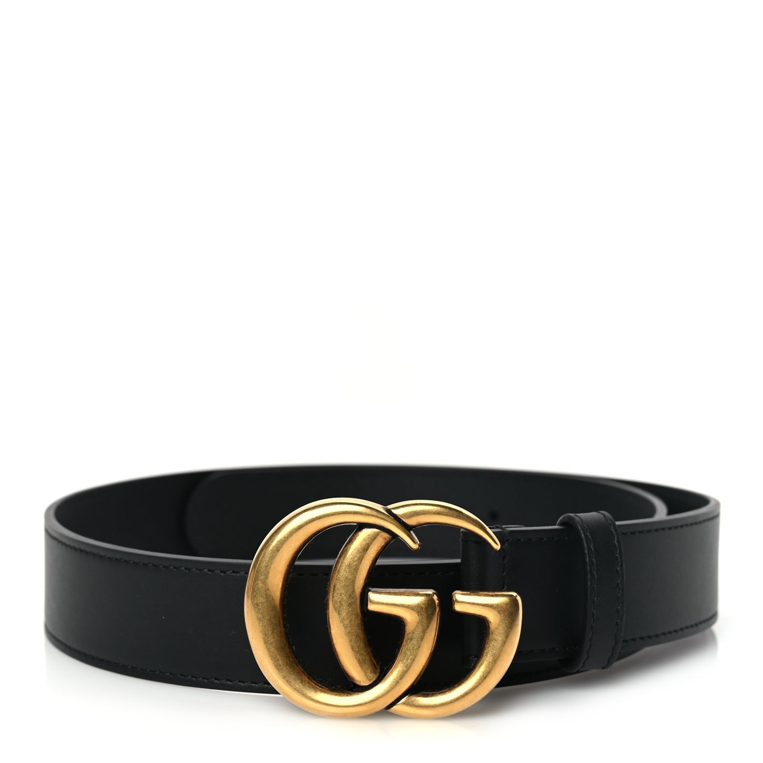Gucci Calfskin Double G 30mm Belt 75 30  Black 1 of 5
