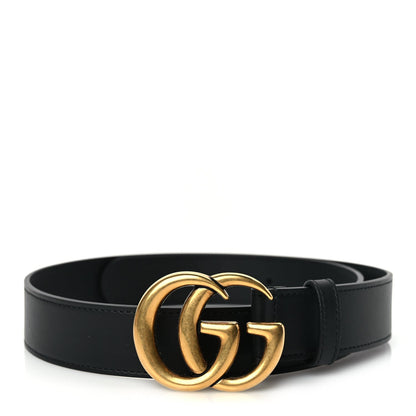 Gucci Calfskin Double G 30mm Belt 75 30  Black 1 of 5