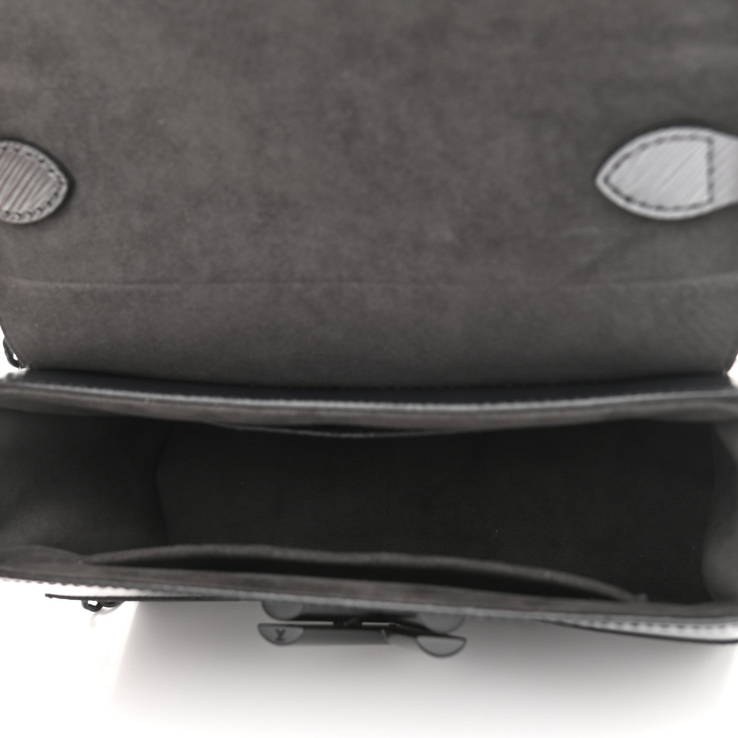 Louis Vuitton Epi Patent Twist Shoulder Bag MM Anthracite Nacre 6 of 9
