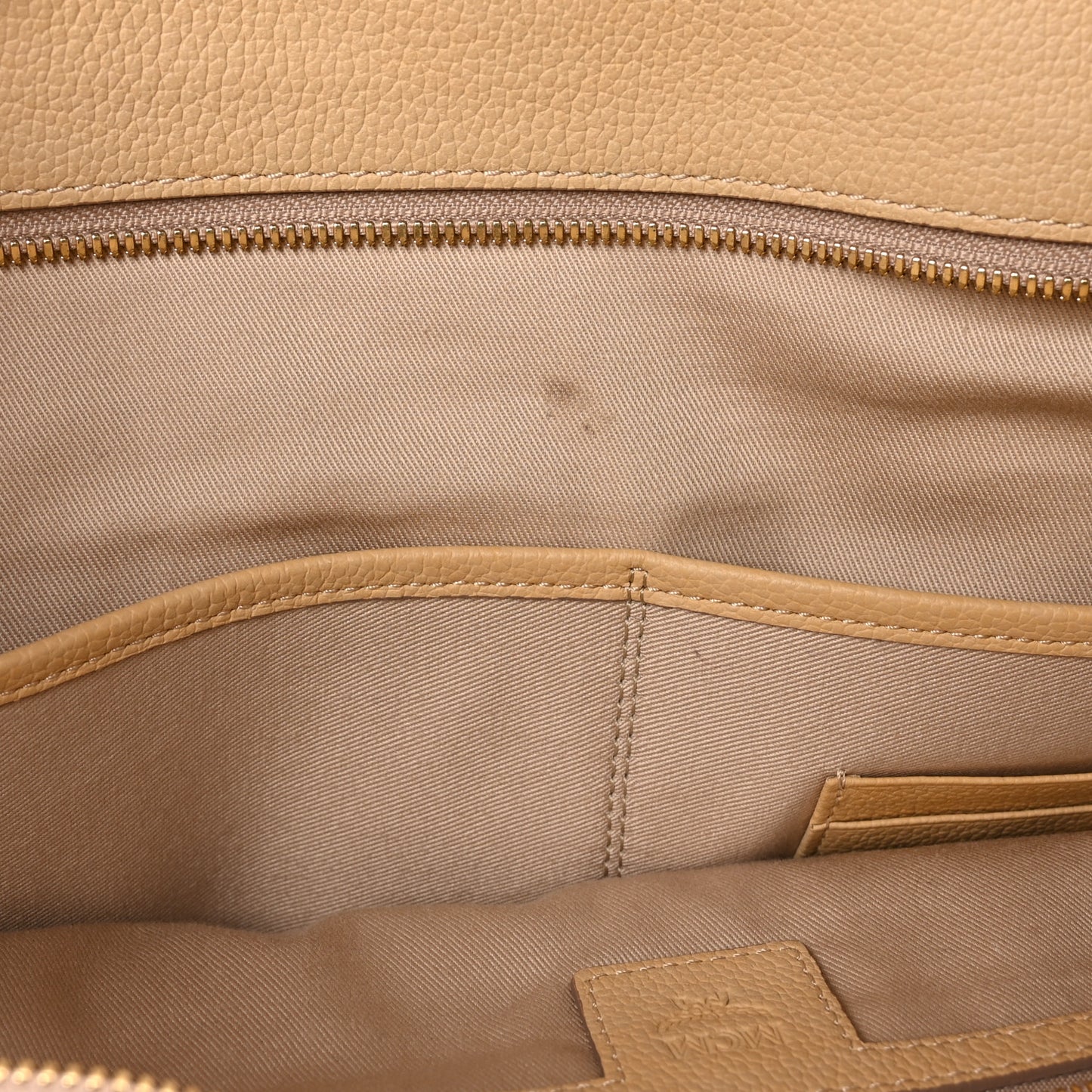 Calfskin Visetos Anya Shopper Tote Beige