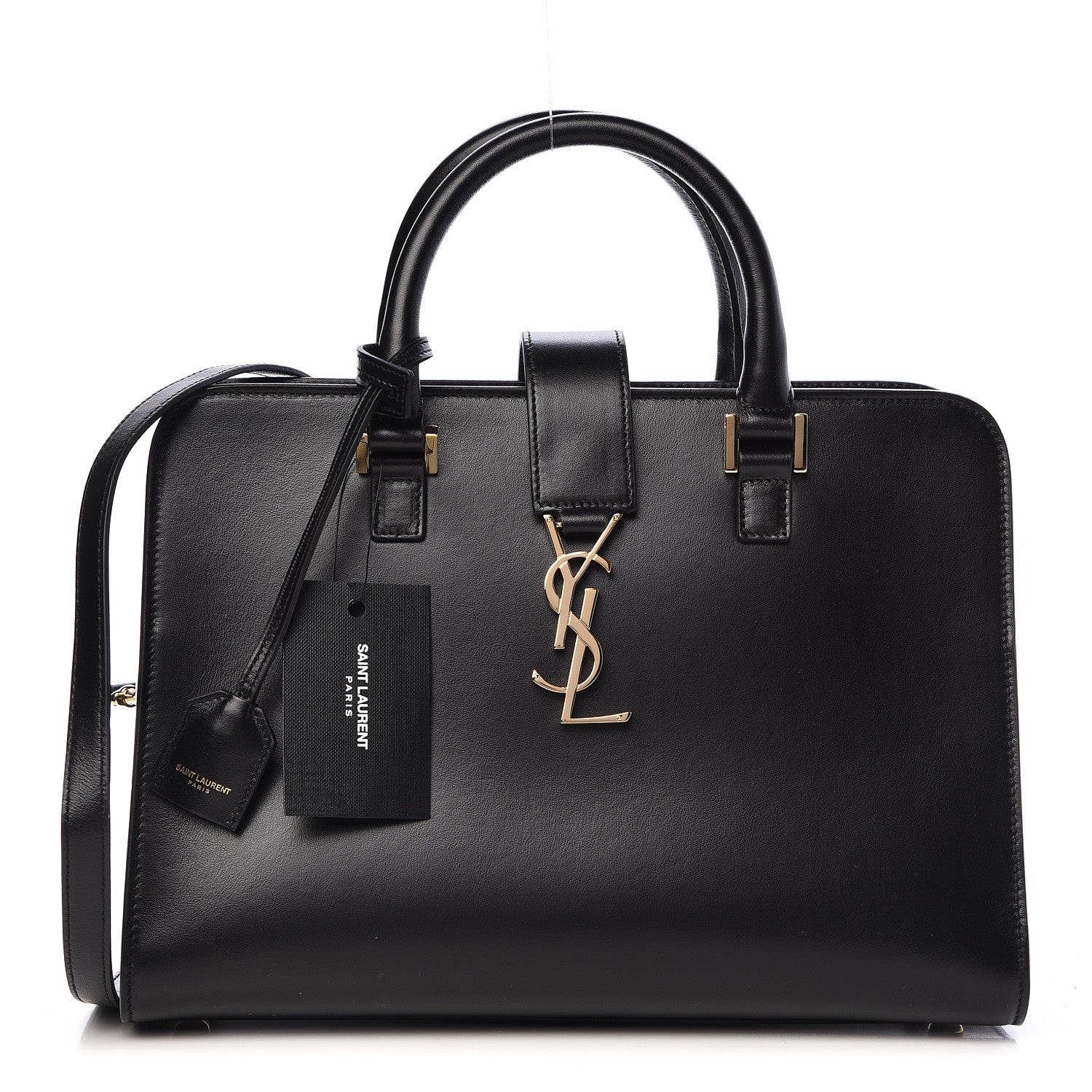 Saint Laurent Calfskin Small Monogram Cabas Black 1 of 10