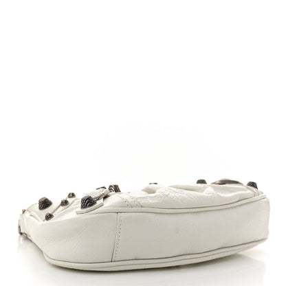 Balenciaga Extra Supple Calfskin Crocodile Embossed Le Cagole Mini Purse With Chain White 4 of 7