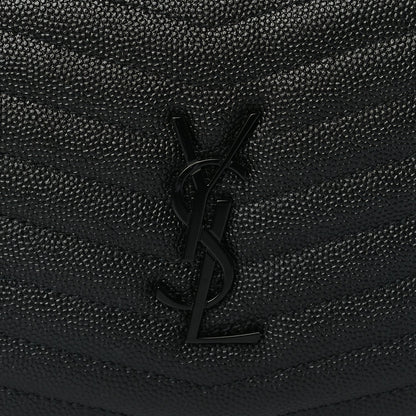 Saint Laurent Grain De Poudre Matelasse Monochrome Monogram Mini Lou Camera Bag Black 6 of 8