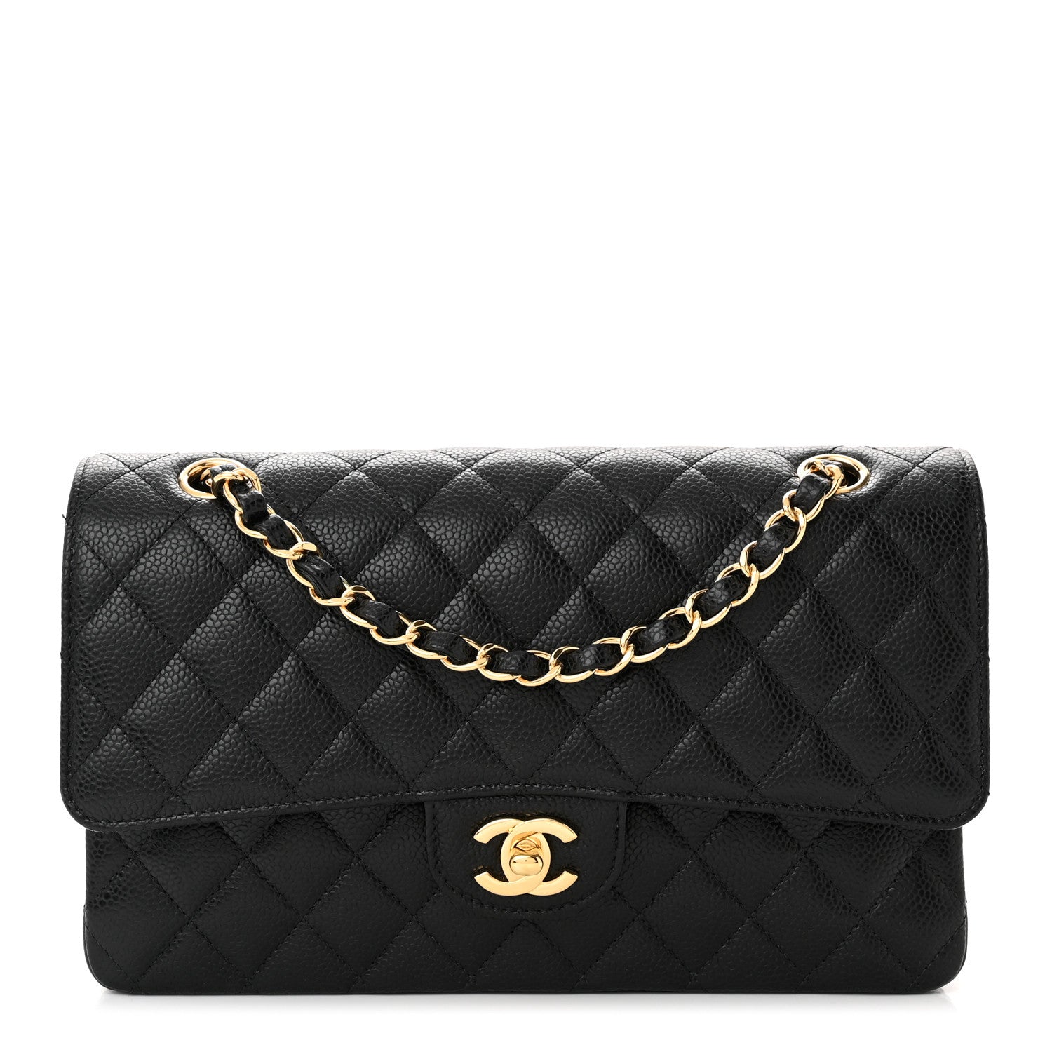 Chanel Caviar Quilted Medium Double Flap Black 1 of 12
