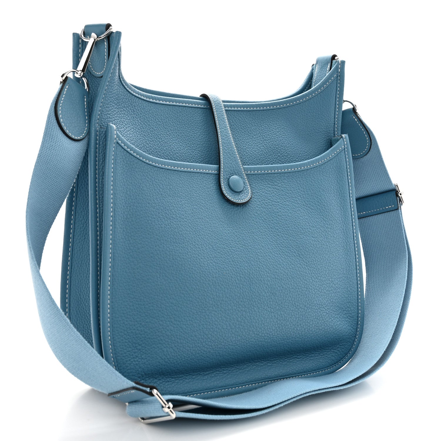 Hermes Taurillon Clemence Evelyne III PM Blue Jean 3 of 11