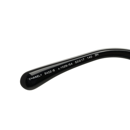 Chanel Acetate Strass Square Sunglasses 5422-B-A Black White 6 of 8