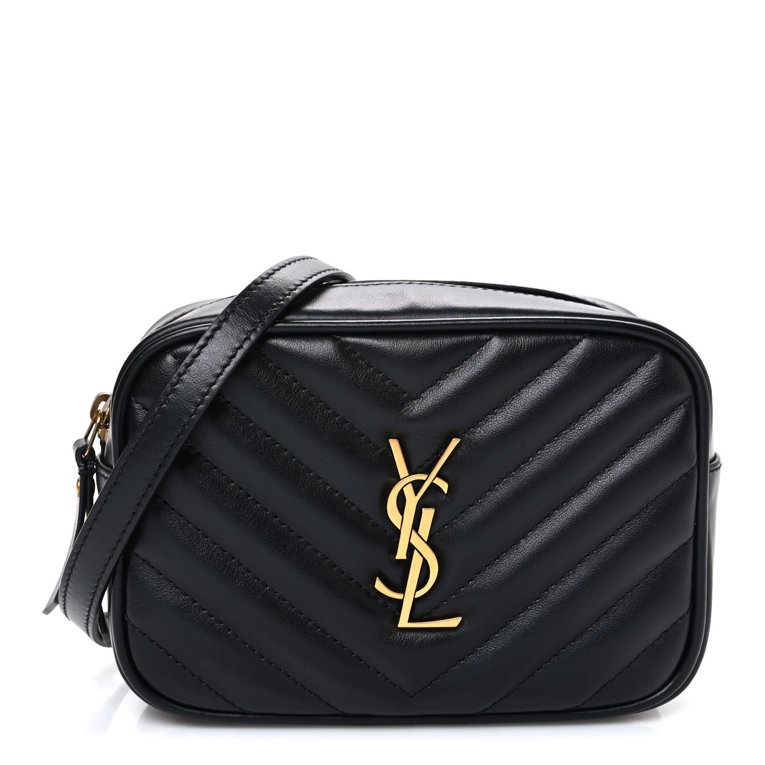 Saint Laurent Calfskin Matelasse Monogram Lou Belt Bag Black 1 of 10