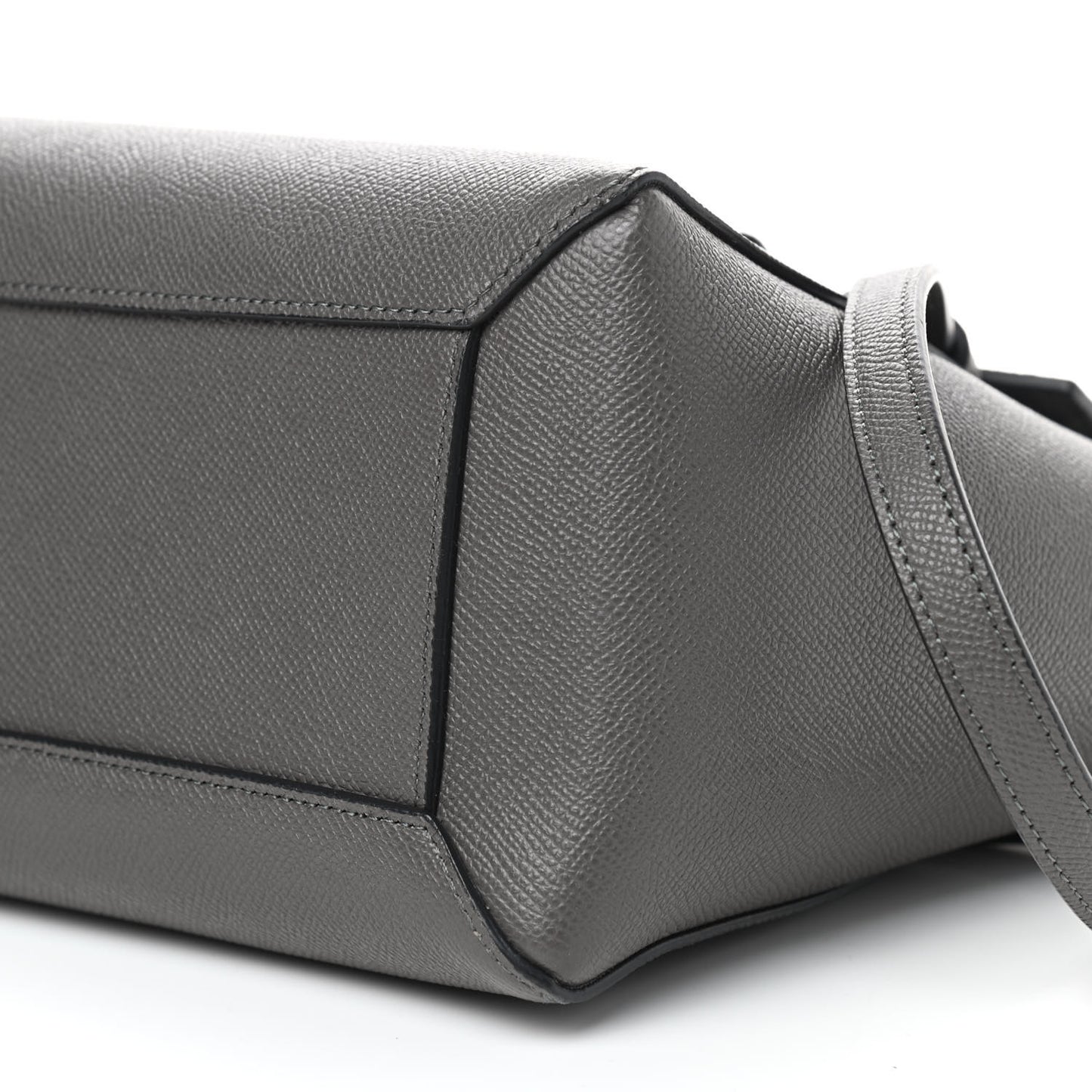Grained Calfskin Micro Belt Bag Grey