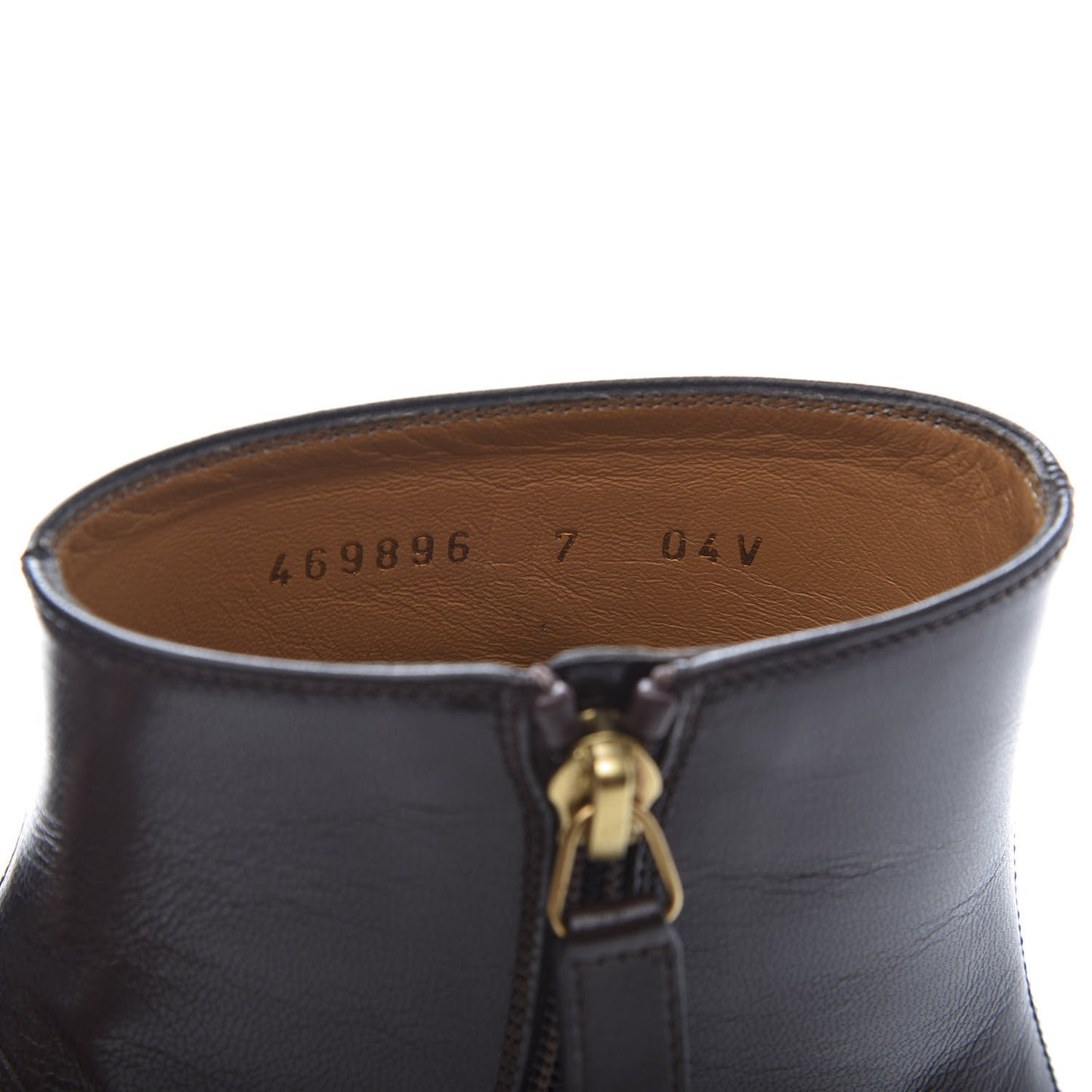 Goatskin Web Mens GG Ankle Boots 7 Cocoa