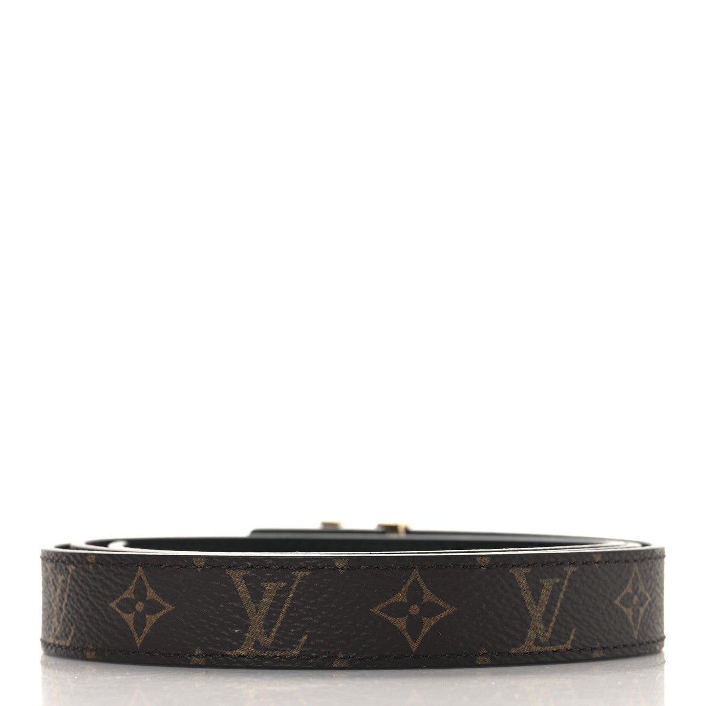 Calfskin Monogram 20mm LV Iconic Reversible Belt Black