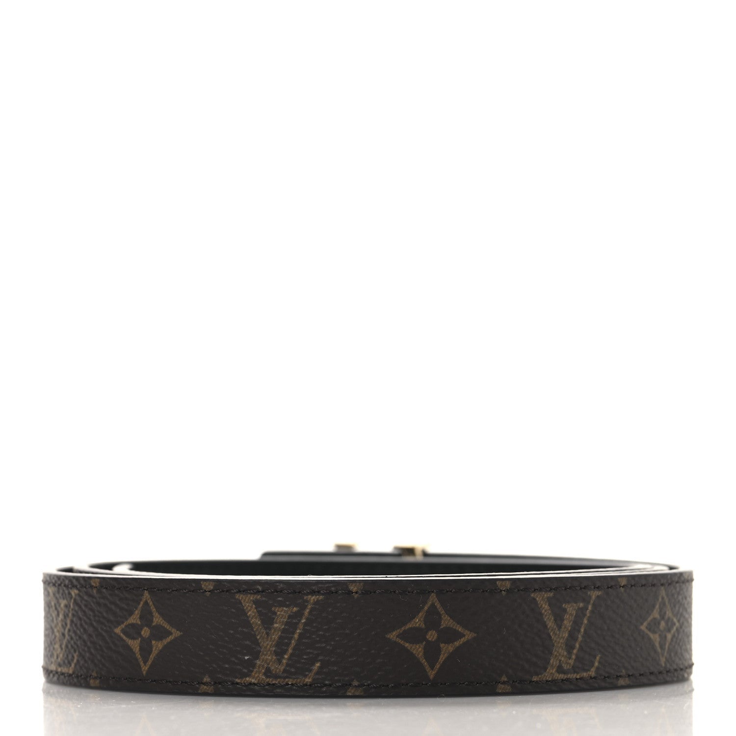 Louis Vuitton Calfskin Monogram 20mm LV Iconic Reversible Belt Black 2 of 5