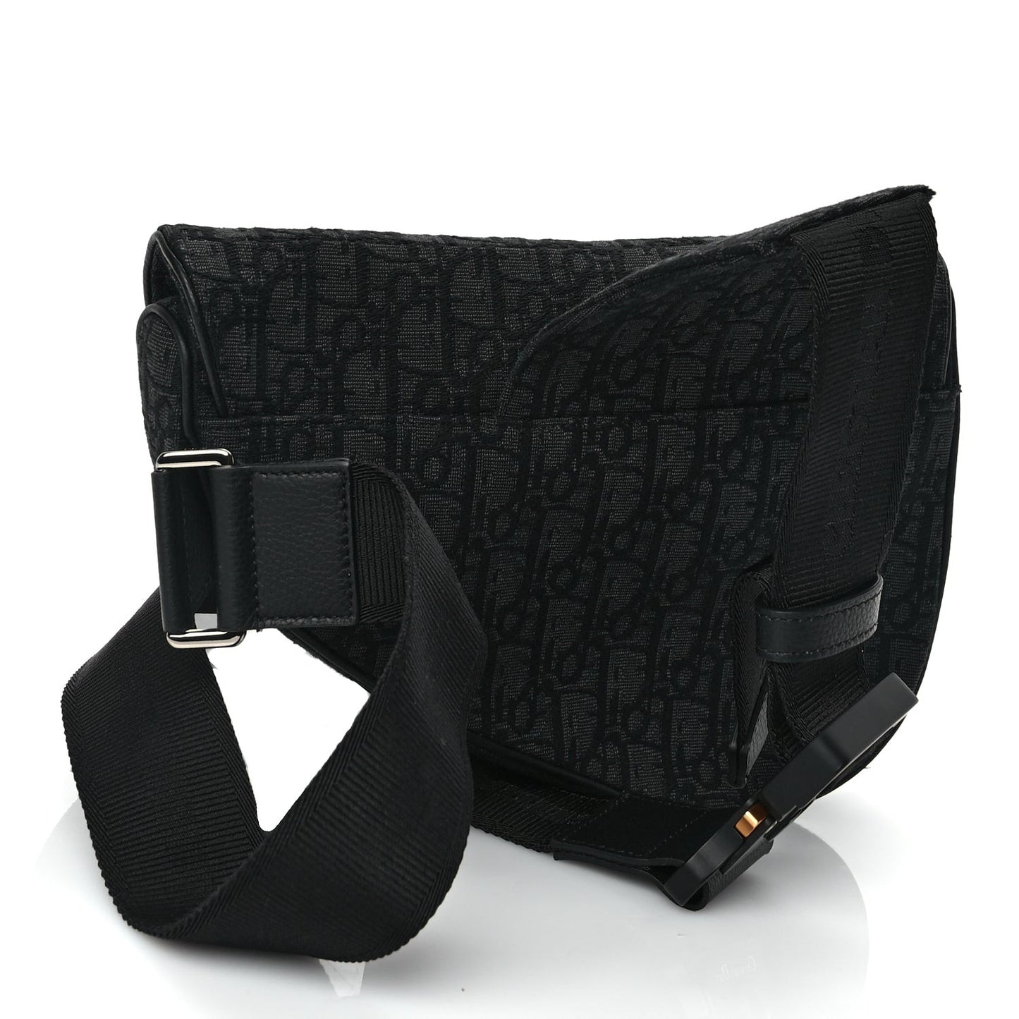 Oblique Mens Saddle Bag Black Blue