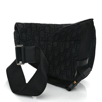Christian Dior Oblique Mens Saddle Bag Black Blue 2 of 8