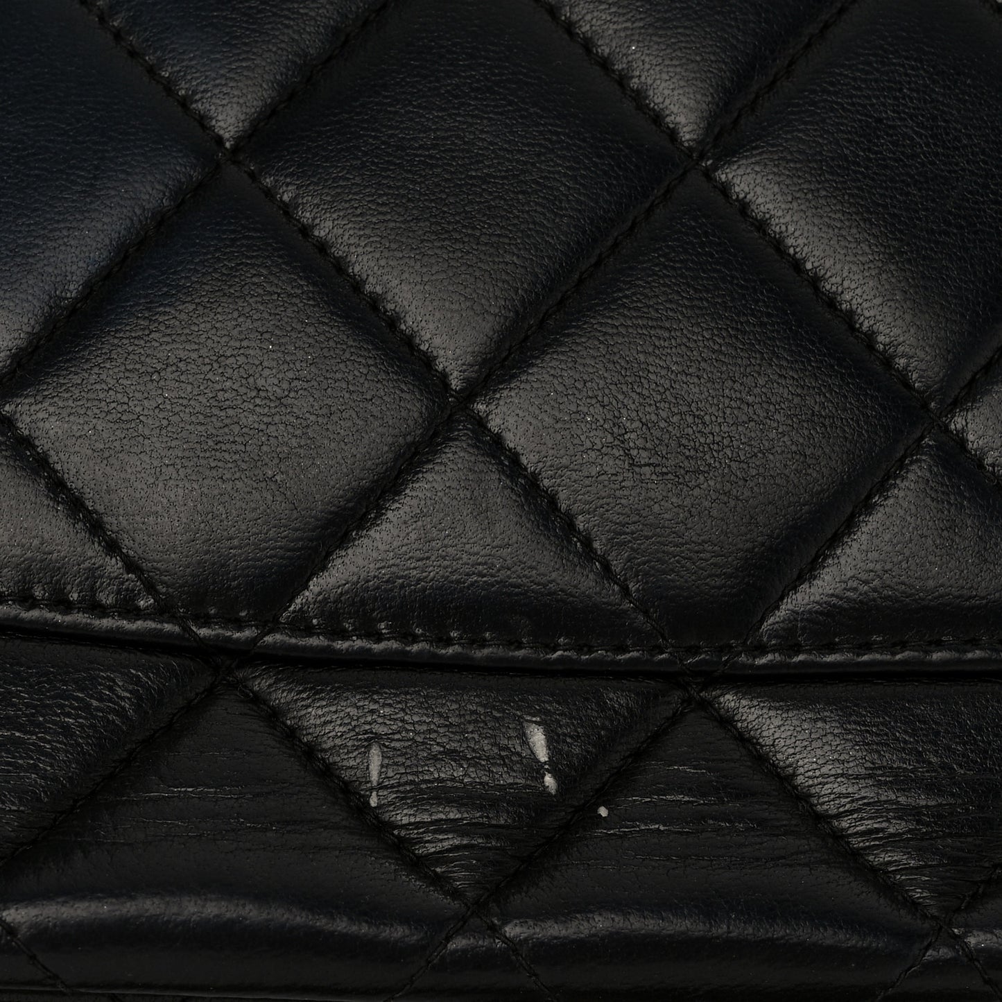 Lambskin Quilted XL Jumbo Single Flap Black
