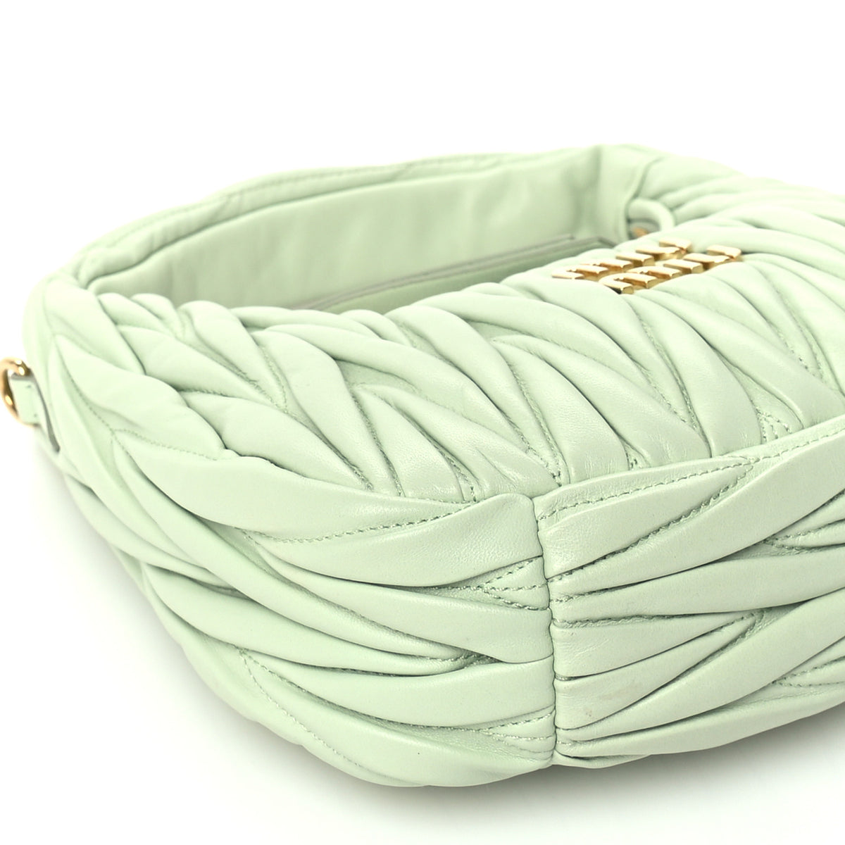 Nappa Matelasse Small Wander Hobo Acqua