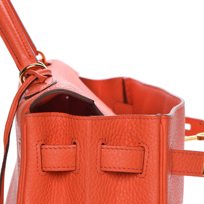 Hermes Taurillon Clemence Kelly Retourne 32 Orange Poppy 22 of 27
