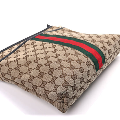 Gucci GG Monogram Web Flat Messenger Bag  Black 8 of 8