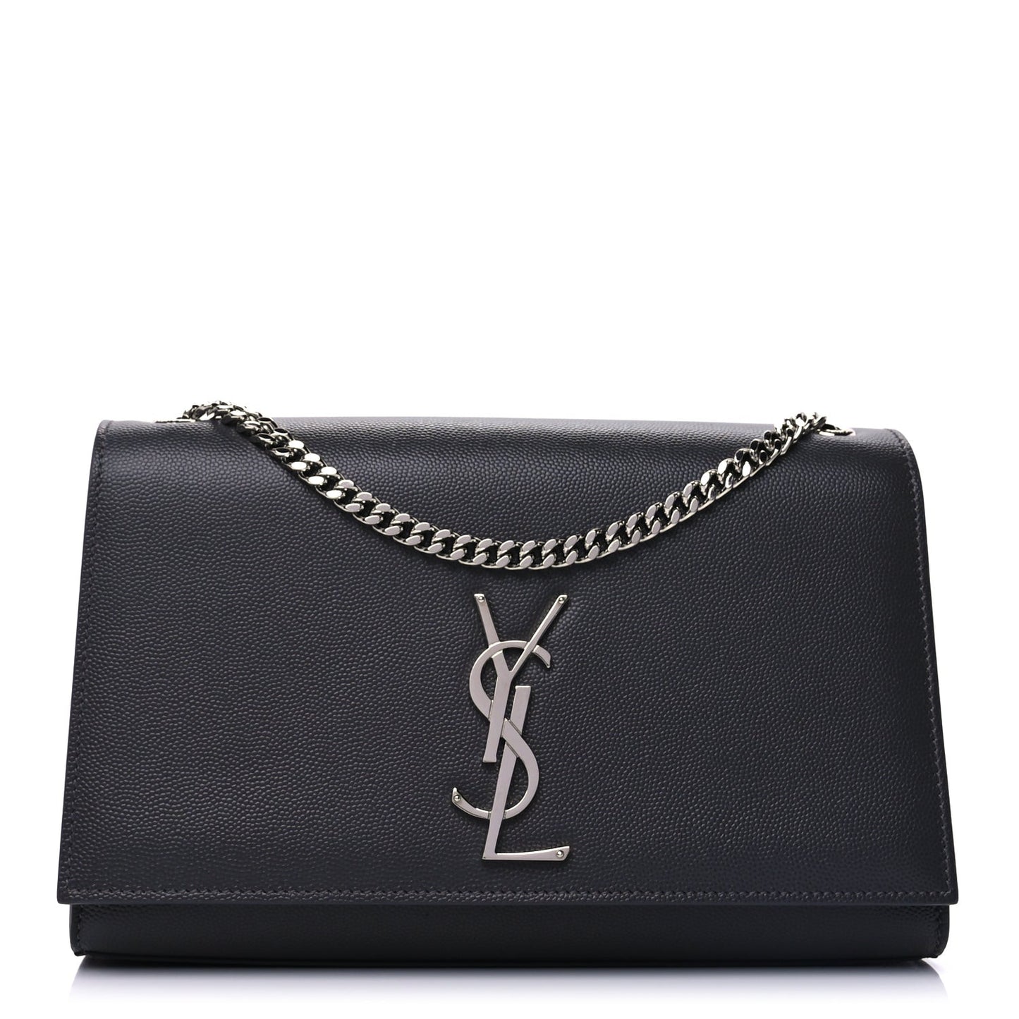 Grain De Poudre Medium Classic Monogram Kate Satchel Fog