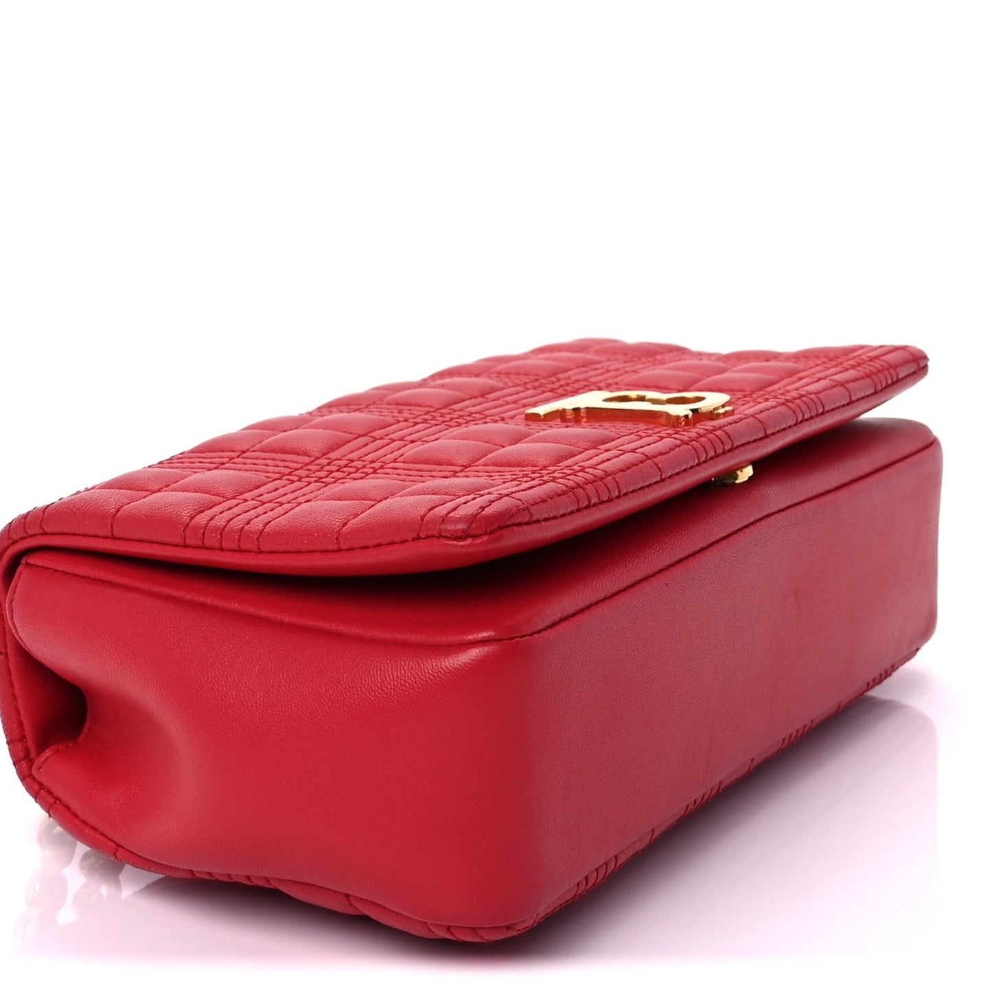 Lambskin Quilted Small Lola Bag Red