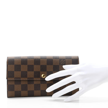 Louis Vuitton Damier Ebene Sarah Wallet 2 of 7