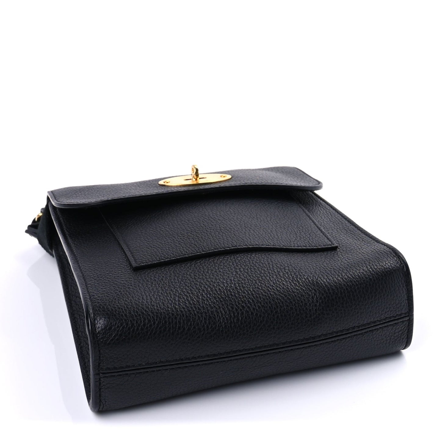 Natural Grain Calfskin Antony Messenger Crossbody Black