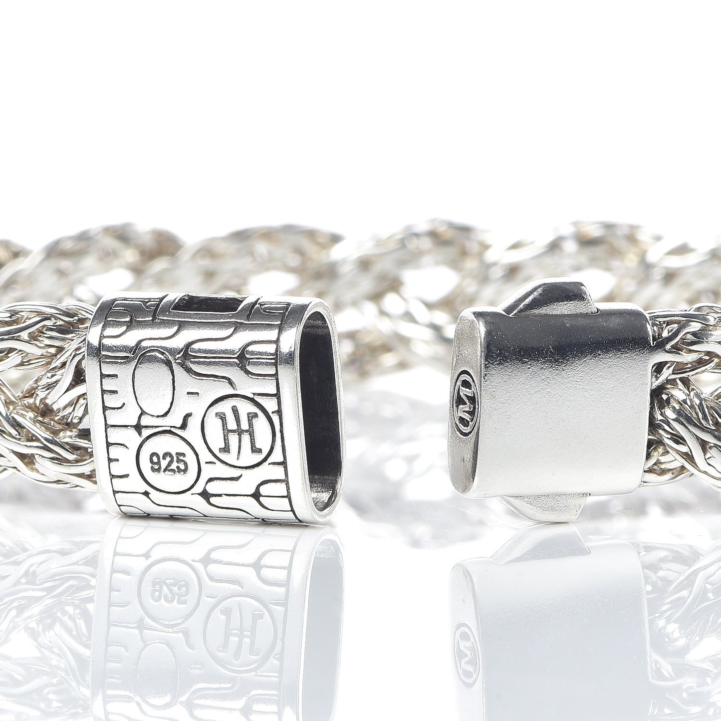 Sterling Silver Medium Braided Classic Chain Bracelet