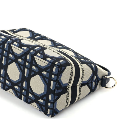 Christian Dior Technical Fabric Macrocannage DiorTravel Nomad Pouch  Beige Blue 8 of 8