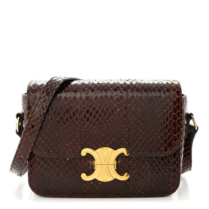 Celine Watersnake Teen Triomphe Brown 1 of 16