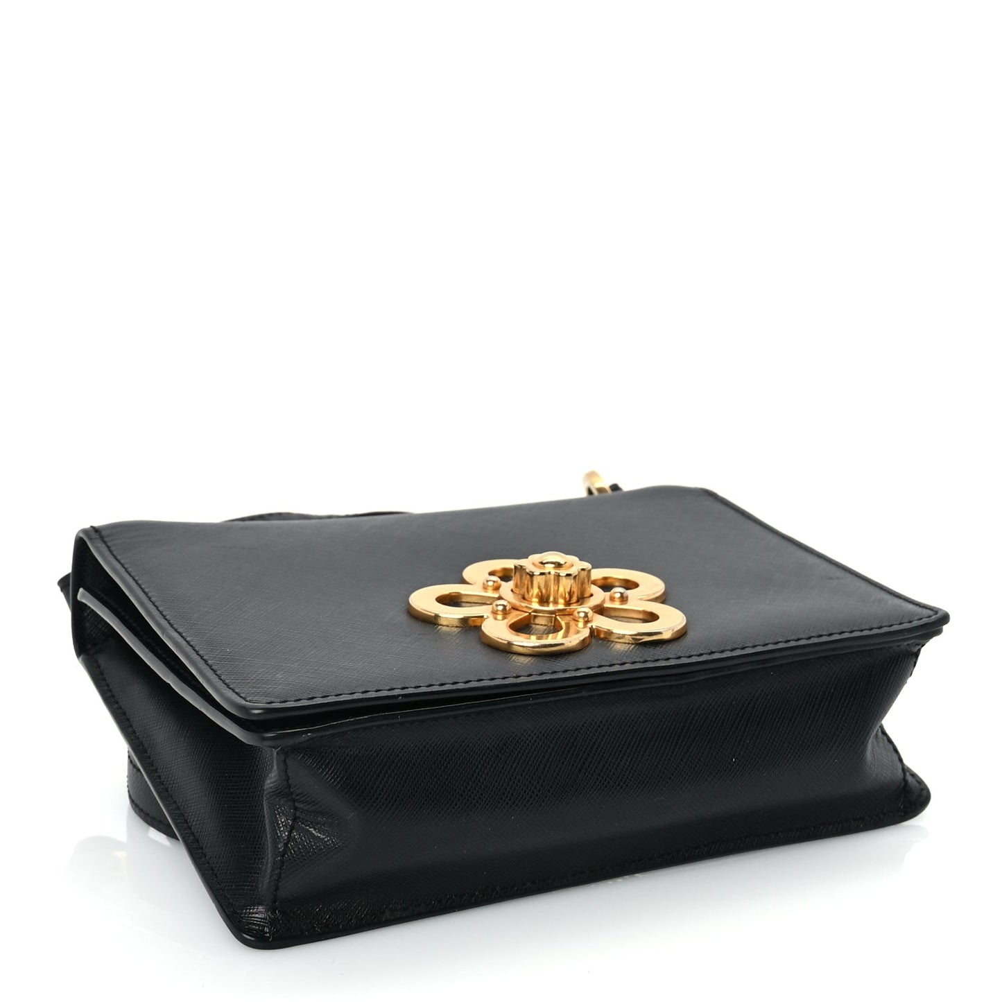 Saffiano Corolle Crossbody Bag Black