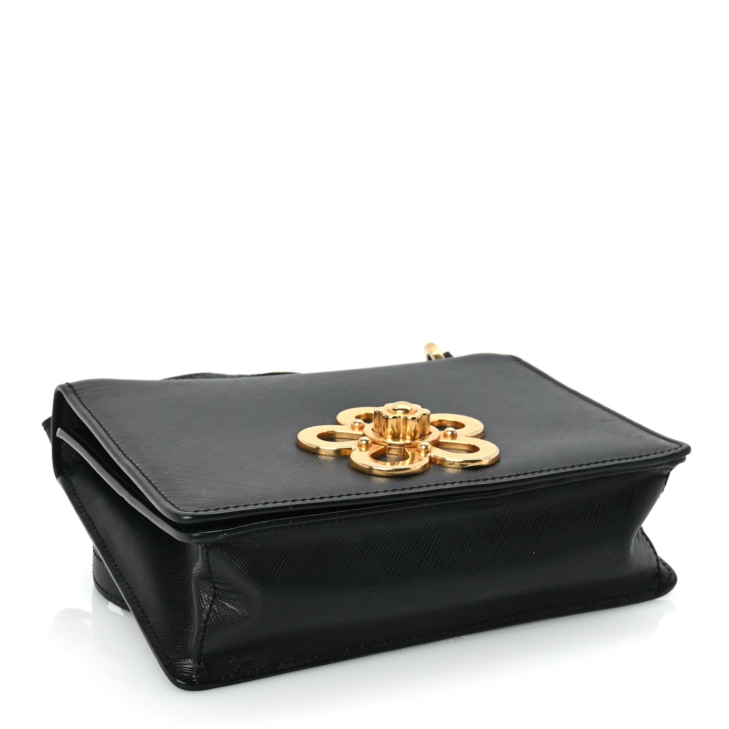 Prada Saffiano Corolle Crossbody Bag Black 3 of 8