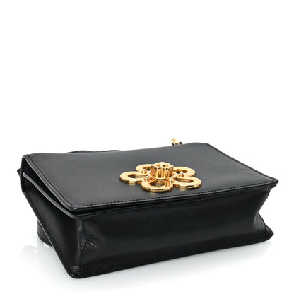 Prada Saffiano Corolle Crossbody Bag Black 3 of 8