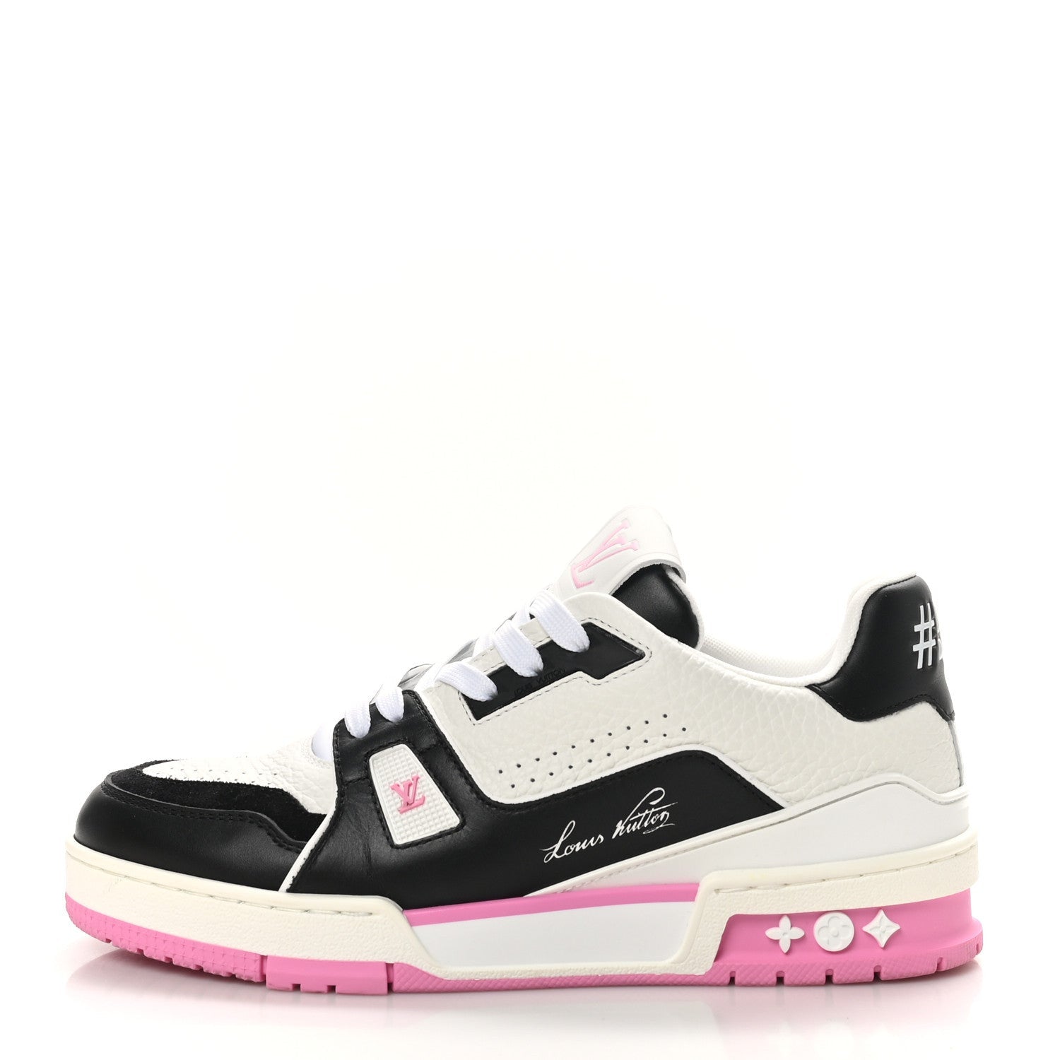 Louis Vuitton Calfskin LV Trainer Maxi Sneakers Black Pink 1 of 7