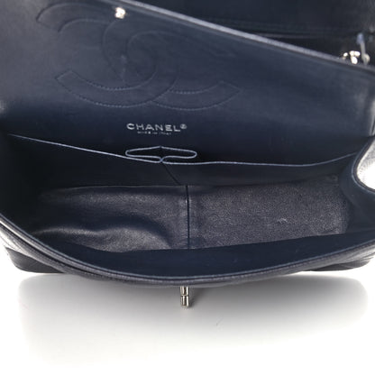 Chanel Caviar Quilted Jumbo Double Flap Navy Blue 4 of 15