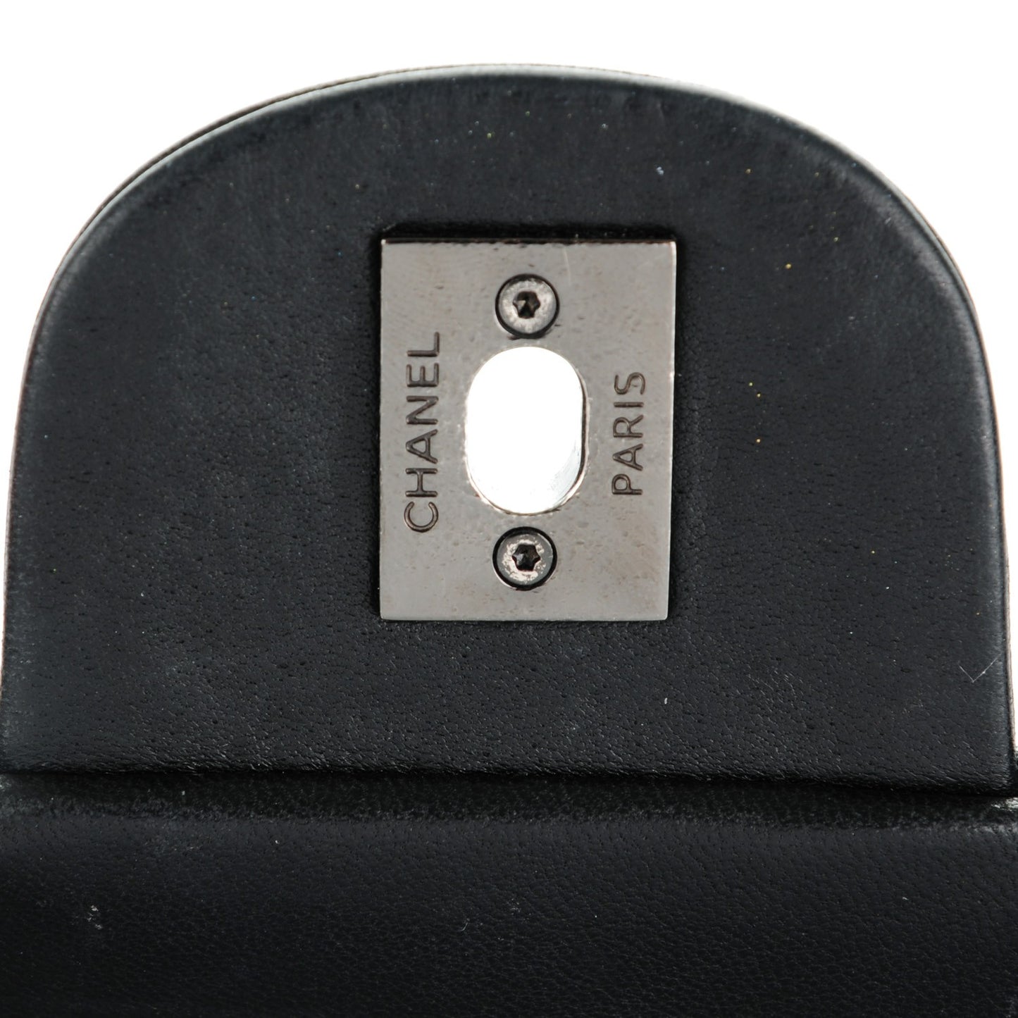 Lambskin Vertical Stitch Jumbo Single Flap Black