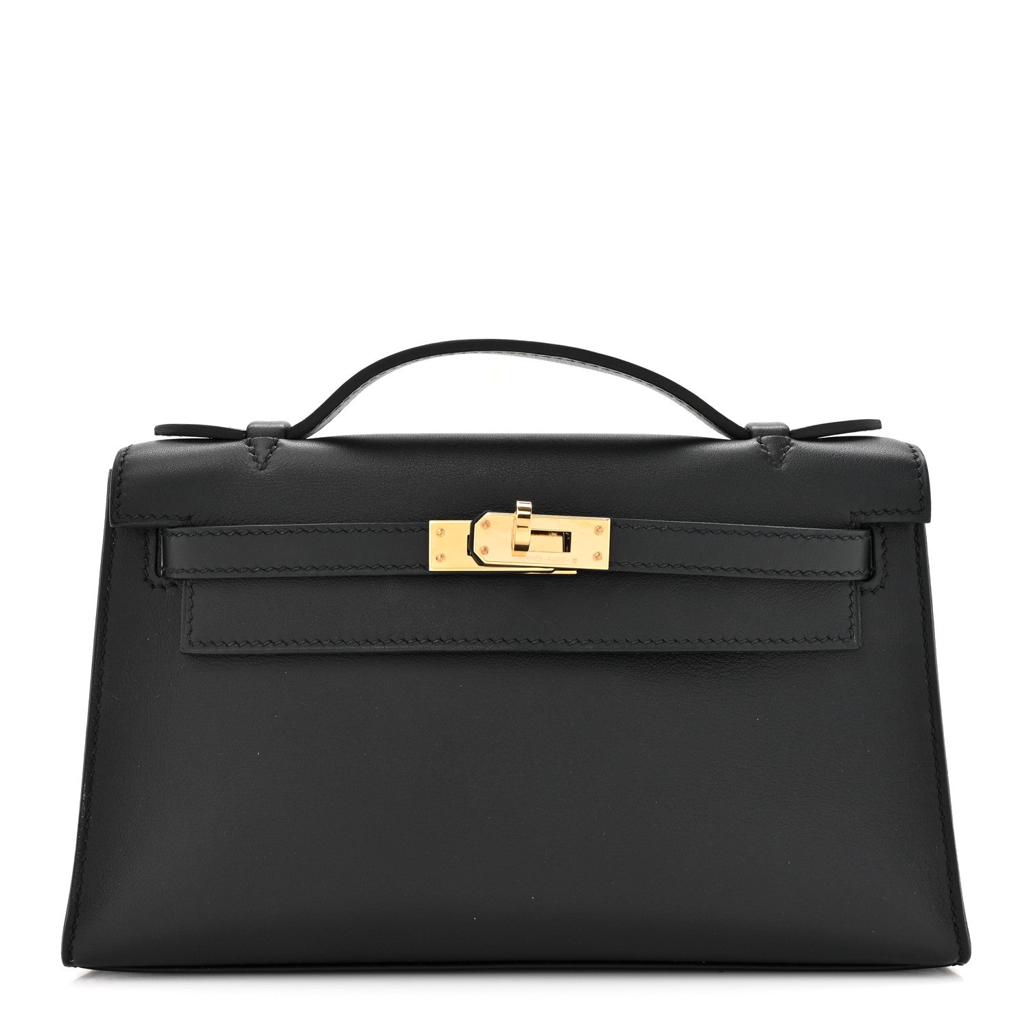 Hermes Swift Kelly Pochette Clutch Black 1 of 13