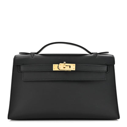 Hermes Swift Kelly Pochette Clutch Black 1 of 13