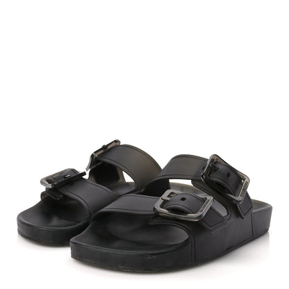 Balenciaga Technical Polyurethane Mallorca Slide Sandals 38 Black 2 of 6