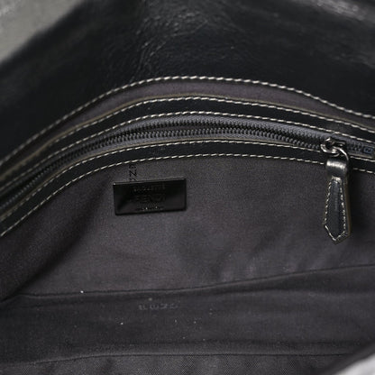 Fendi FENDI Nappa FF 1974 Embossed Baguette Black Black 4 of 7