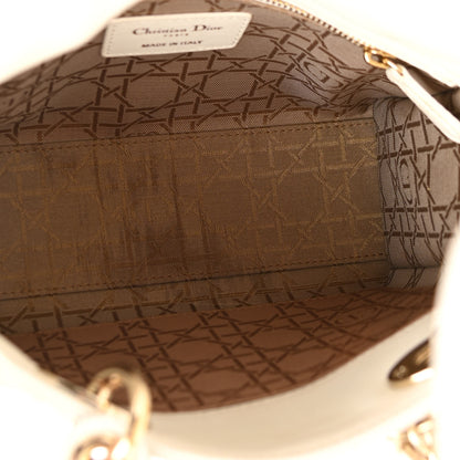 Christian Dior Lambskin Cannage Small Lady Dior White 4 of 11